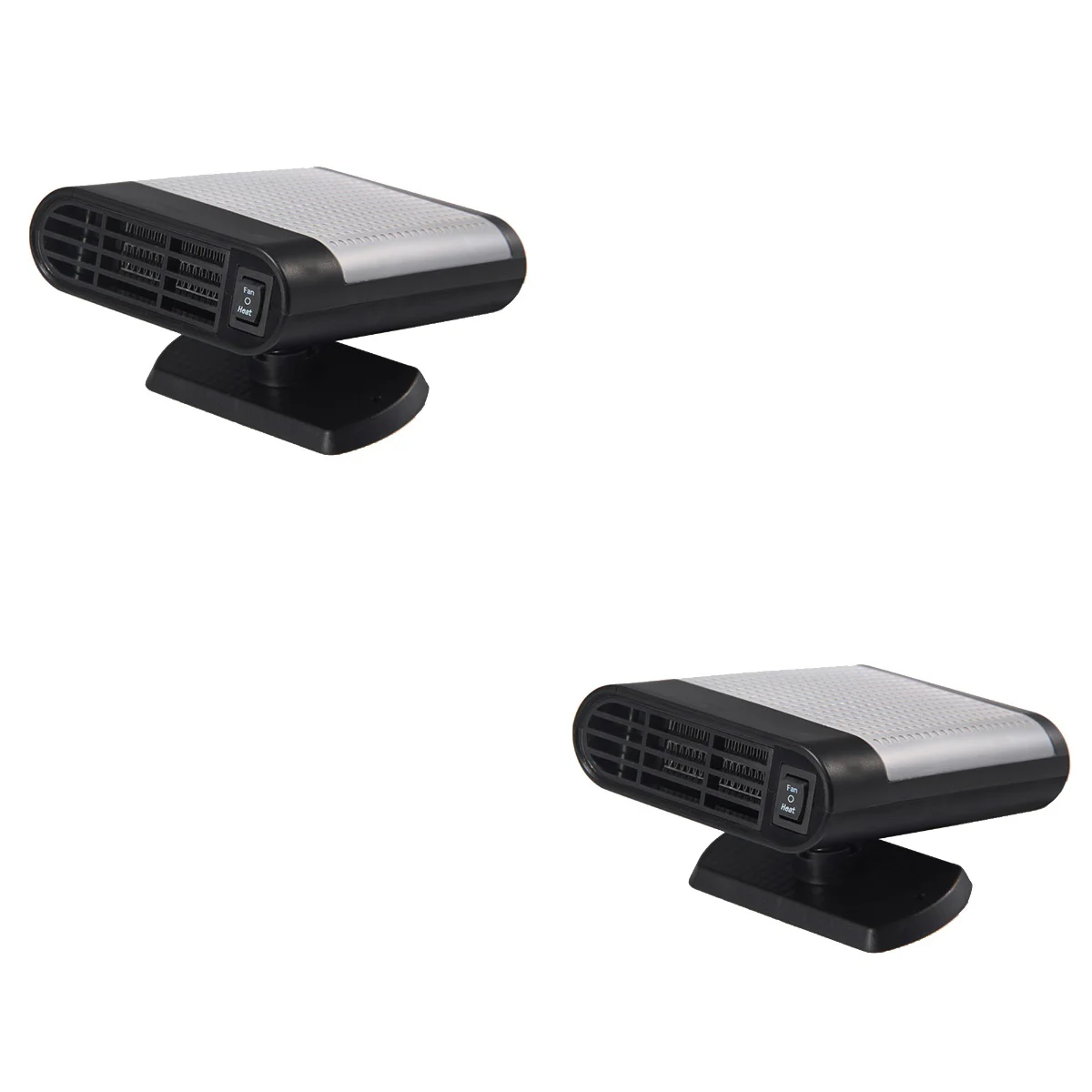

2pcs Mini 12V Car Defroster Heater Electric Vehicle Heating Fan Windshield Demister Defroster (Black)