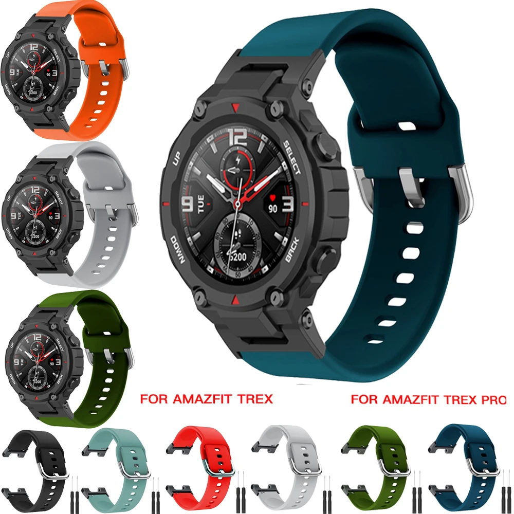 

Мягкий силиконовый ремешок для смарт-часов Huami Amazfit T-Rex, спортивный браслет для Xiaomi Amazfit T-Rex T Rex Pro Correa