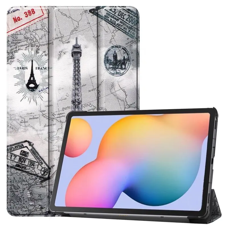 

Paint Cover For Samsung Galaxy Tab S6 Lite 10.4 inch 2022 2020 Case Magentic Tablet Slim PU Leather with Sleep SM-P613 SM-P619