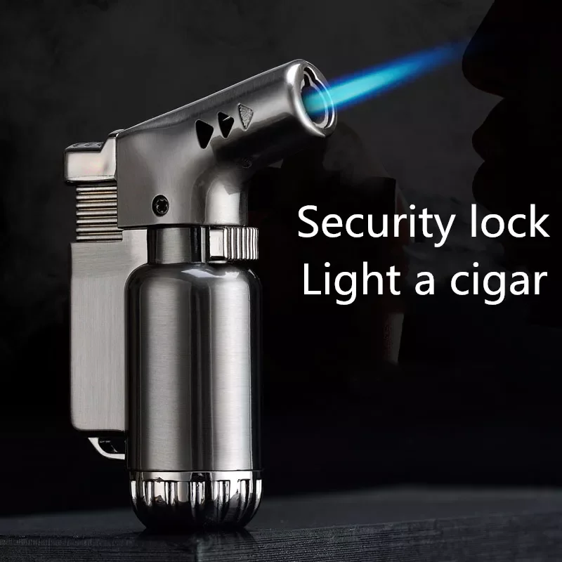 

2022 New creative lighter metal windproof small welding torch cigar lighter gas lighter strong firepower spray gun turbine