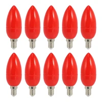 10x led candle light candle light bulbs red fortune lamp god lights energy saving candle lightse14