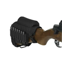 adjustable outdoor tactical butt stock rifle cheek rest pouch bullet holder hunting cartridges bag