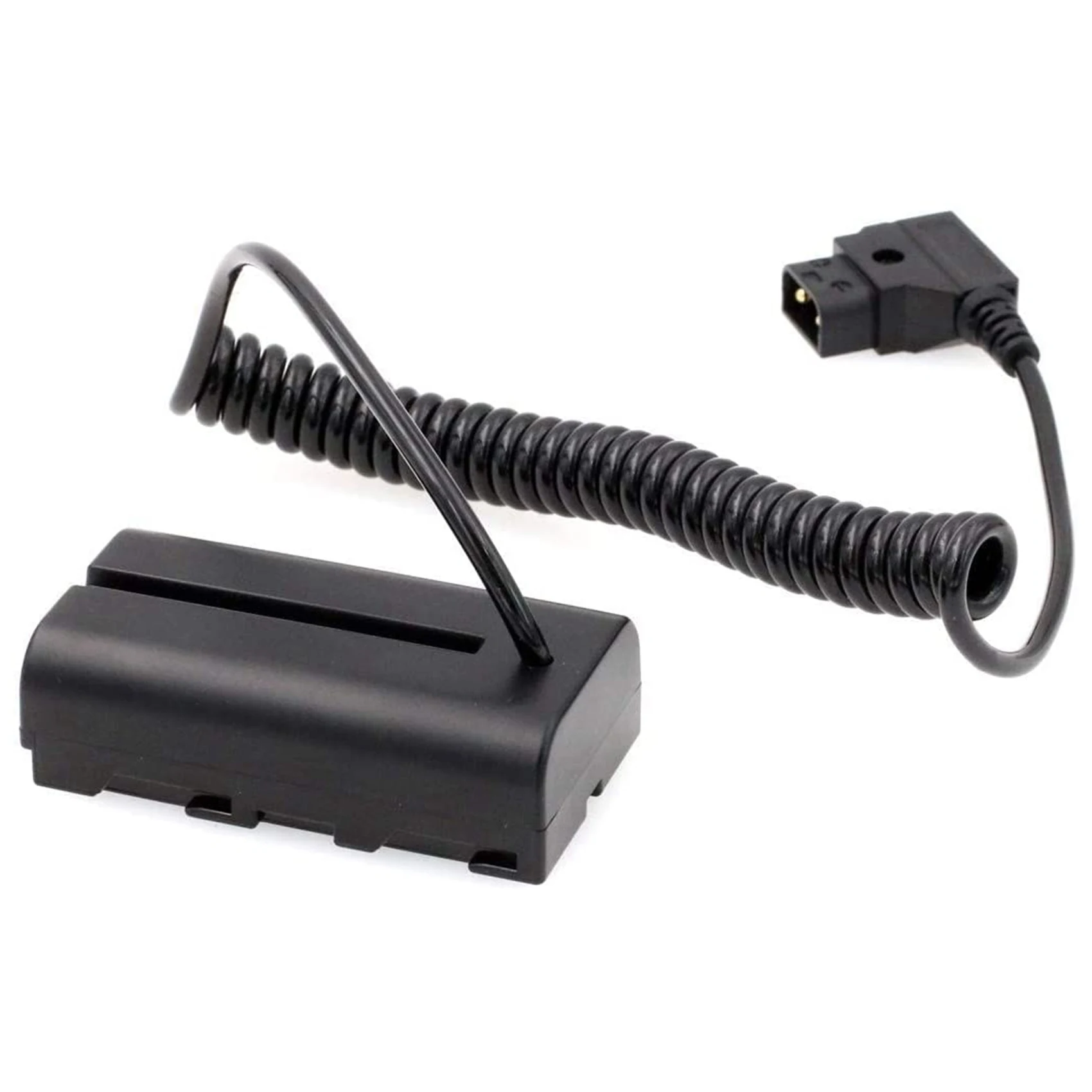 

Coiled Cable Power P-Tap D-Tap To NP-F550 F570 Dummy Battery Coupler For Monitors / Lights / Lamps