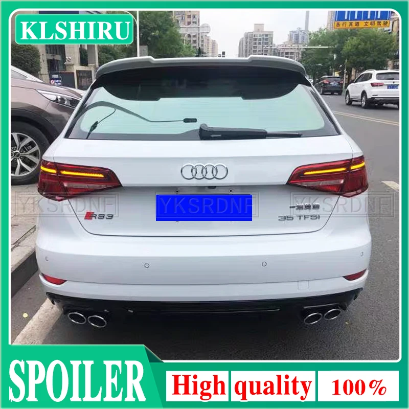 

KLSHIRU автомобильный Стайлинг из АБС-пластика Неокрашенный задний спойлер украшение крыла багажника для Audi A3 хэтчбека 2014-2018 спойлер