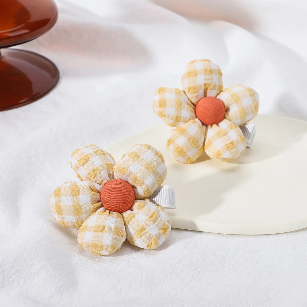 2 шт./набор детские заколки для волос с 3d-цветами