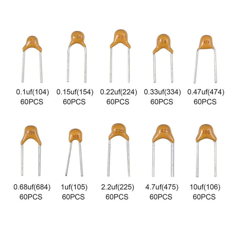 1100 шт. 0 1Jf-1000Jf 24 значения 16-50 В 500 комплект электролитических конденсаторов и 600