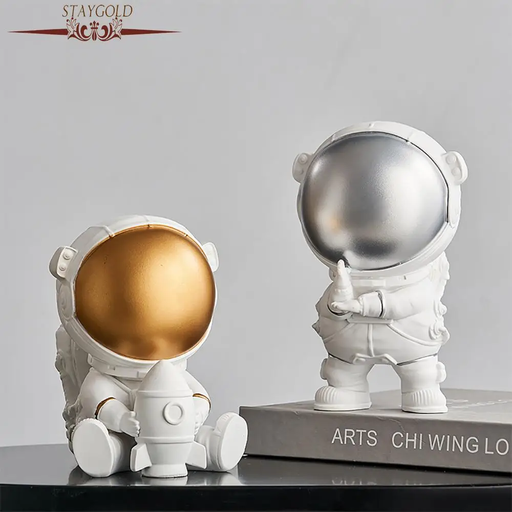 

Home Decoration Accessories Modern Astronaut Figurines Bedroom Decoration Resin Embellished Sculpture Desk Decor Birthday Gift