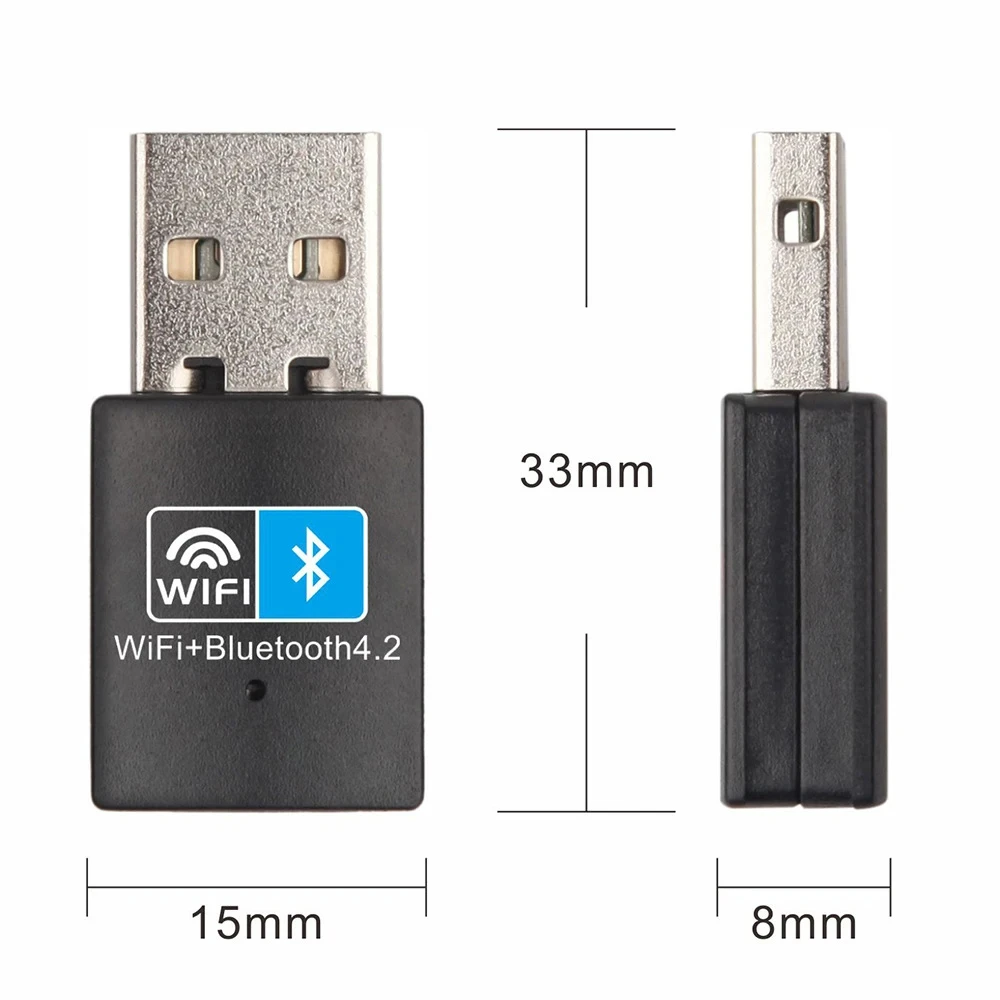 Беспроводной адаптер KEBIDUMEI WiFi Bluetooth, 150 Мбитс, мини-USB-приемник, 2,4G, Bluetooth 4,2, сетевая карта для настольных ПК, ноутбуков, ПК (art.: 3920d8fac4e92) - 3920d8fac4e92