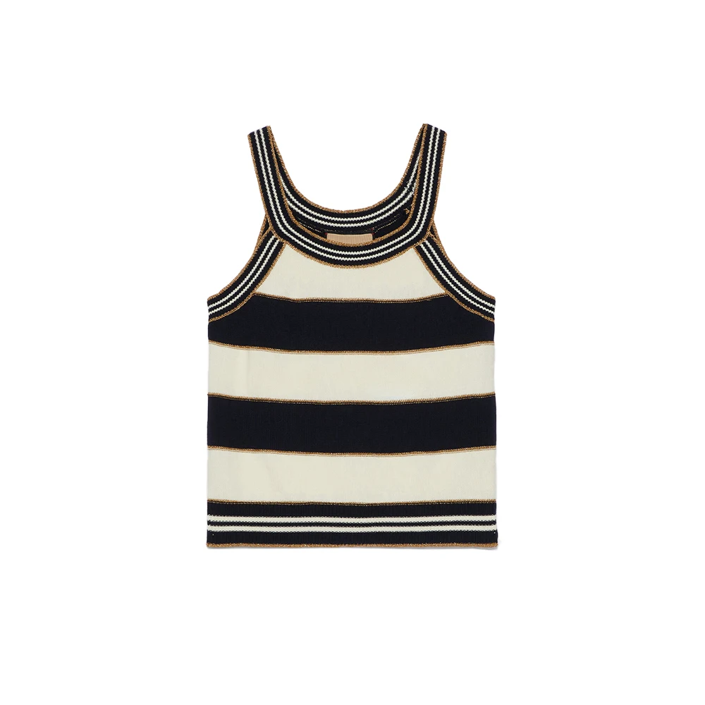 

MS White Striped Cotton Vest#wfms6247