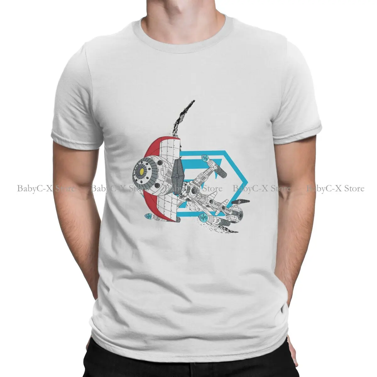 

Spaceship Comet Newest Polyester TShirts Captain Future Futuremen Anime Men Style Streetwear T Shirt O Neck
