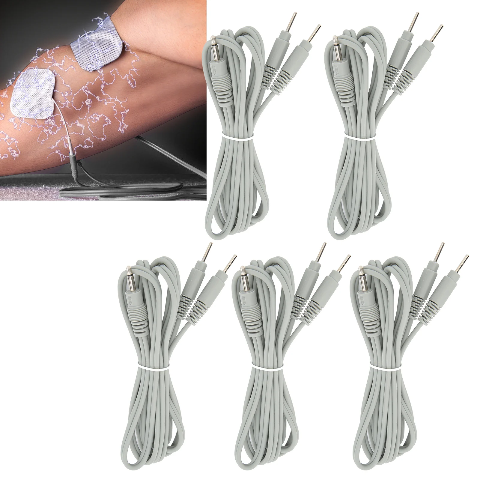 

Compatible Lead Wires 4.9ft Replacement Tens Lead Wires Tens Lead Wires Electrotherapy Devices Health Care Equipment Accessories