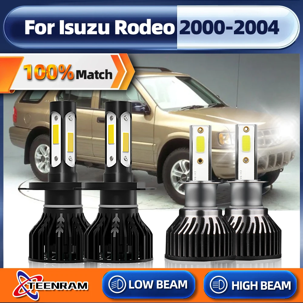 

H4 автомобильные светодиодный фары 40000LM 240 Вт Автомобильные фары H3 Противотуманные светильник лампы 12 В 6000 К белый для Isuzu Rodeo 2000 2001 2002 2003 2004