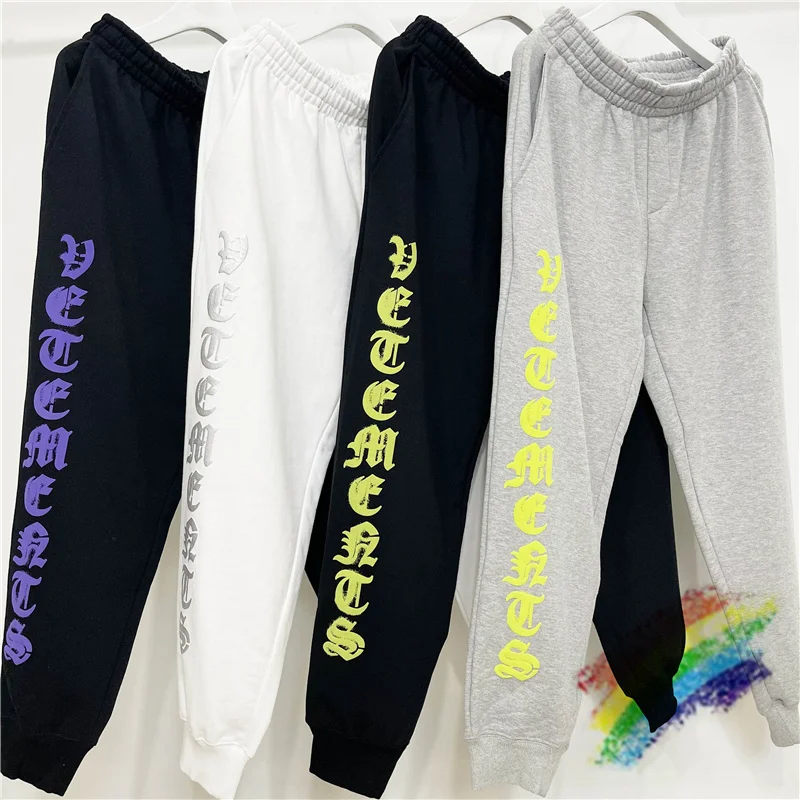 

Gothic Vetements Pants Men Women Embroidered Limited Edition Vetements Anarchy Sweatpants VTM Trousers