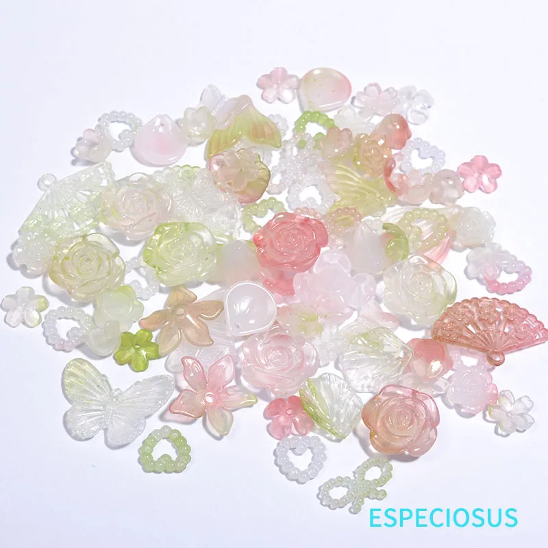 Разноцветные акриловые желеобразные подвески с бантом разноцветные Аксессуары