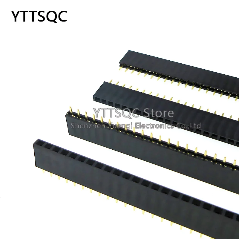 100 шт. однорядные штырьковые Разъемы 2 54 мм 1*2p 3p 4p 5p 6p 7p 8p 9p 10p 12p 14p 16p 18p 20 контактный