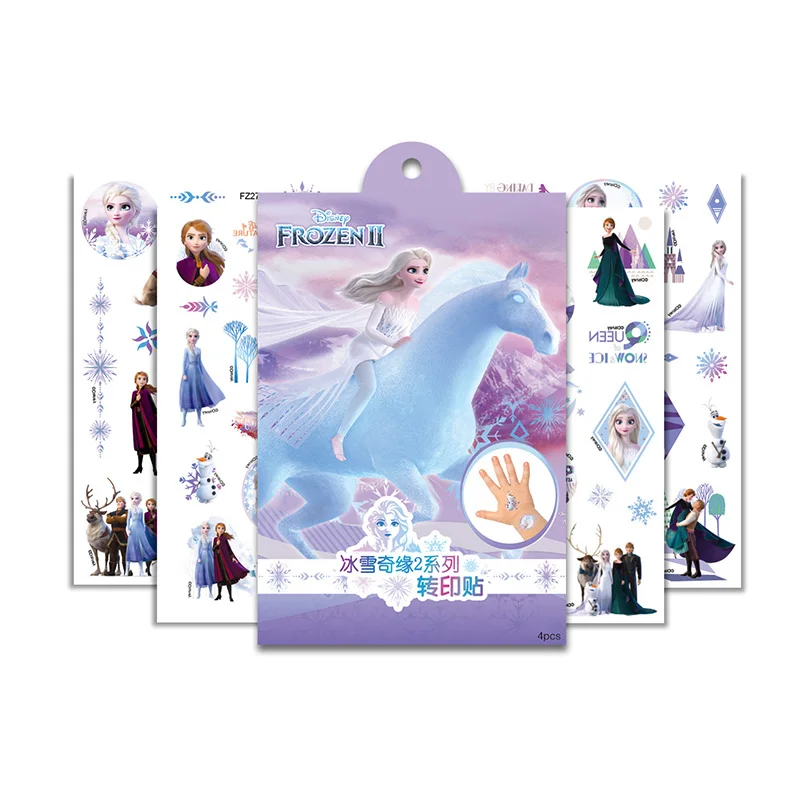 Новые Временные татуировки Disney Холодное сердце для девочек боди-арт Микки Минни