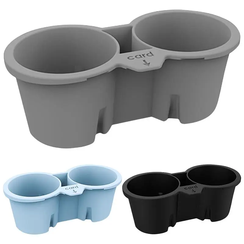 

For Tesla Model 3 Y Non-slip Silicone Cup Holder Car Central Control Waterproof Storage Box Console Cup Holder Accessories