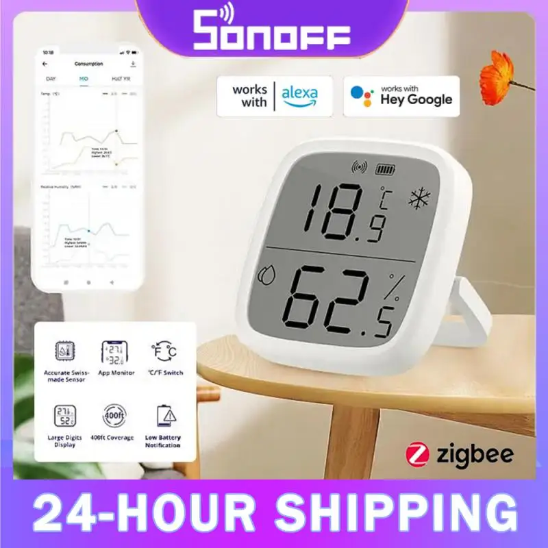 SONOFF SNZB-02D/SNZB-02P Zigbee умный датчик температуры и влажности для ZBBrige-P EWeLink Alexa Google Home