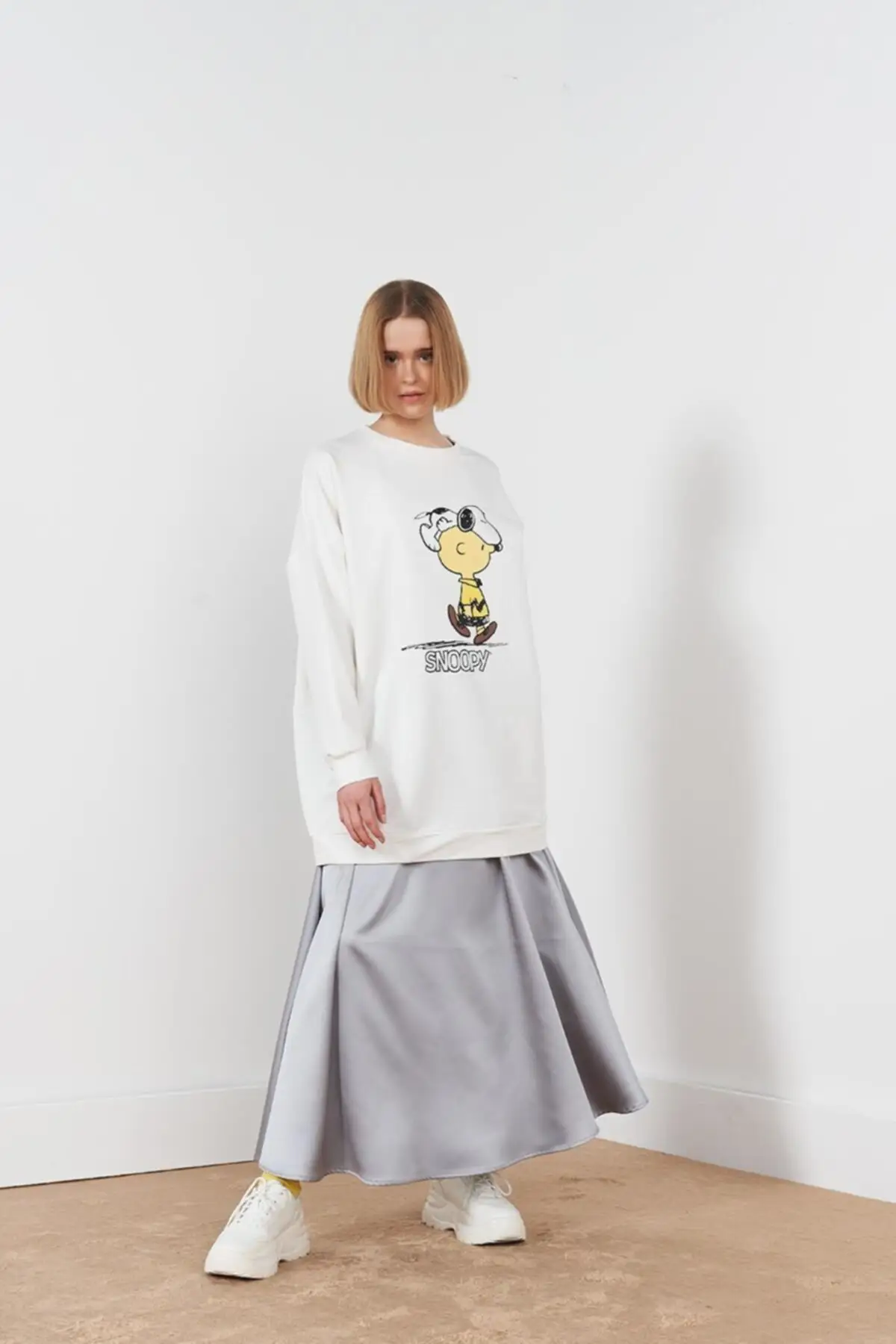 Лицензированная Толстовка Оверсайз Basicpark Snoopy | Тематическая одежда и униформа