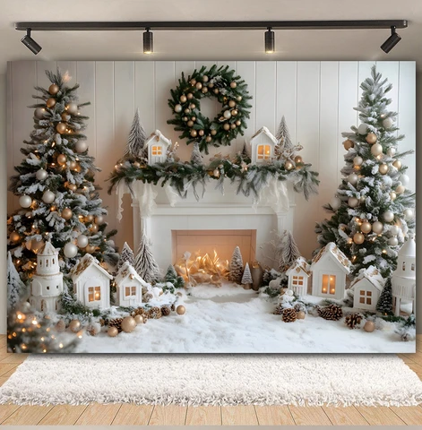 Виниловый фотофон белый Рождество