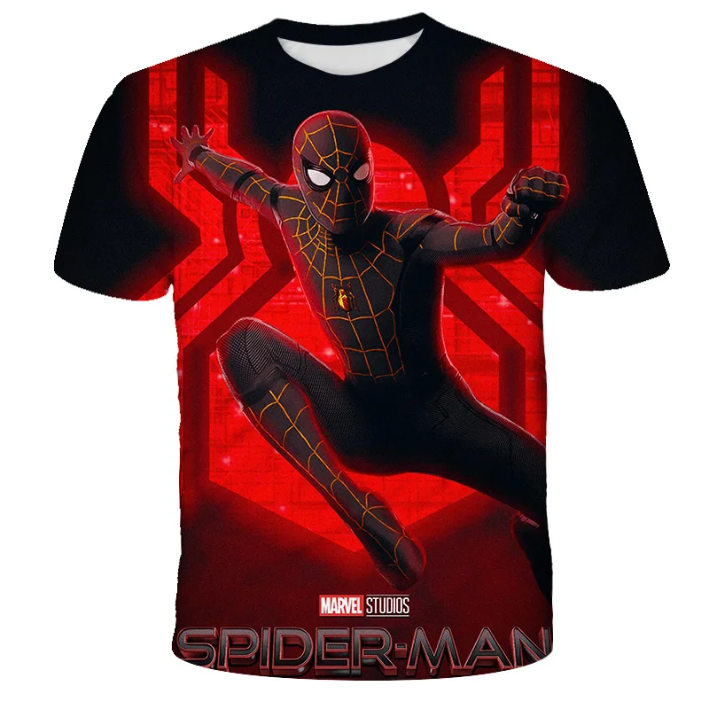 

Футболка Mαrvel- Spidermαn, детская одежда для мальчиков, летние топы с коротким рукавом для девочек, футболки, детская одежда, рубашки для подрост...