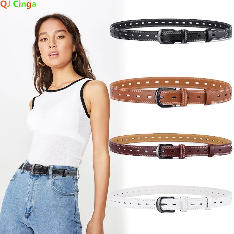 Women's Casual Cinturon, Simple and Sweet Retro Hollow Belt Female Student Jeans Personality Without Punching Belts Waistband