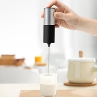 portable battery power electric milk frother foam maker handheld foamer 2 speeds drink mixer for coffee electric beater whisk