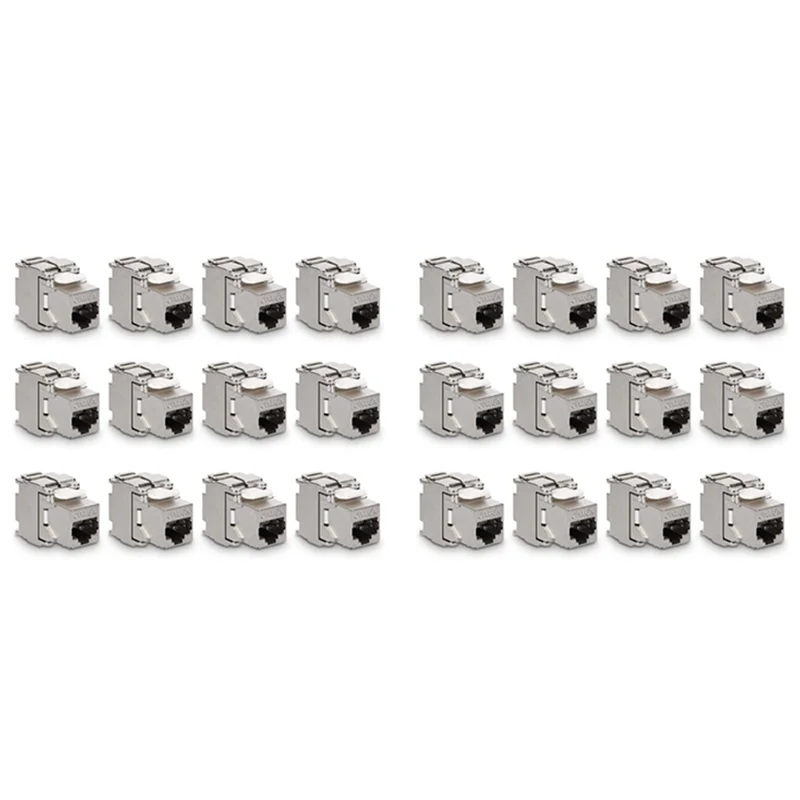 Фото Превосходные разъемы Keystone Module - 24-компонентный экранированный разъем CAT6A Keystone Jack RJ45 Cat 6A Ethernet-модуль 10 Гбит с металлическим корпусом №1