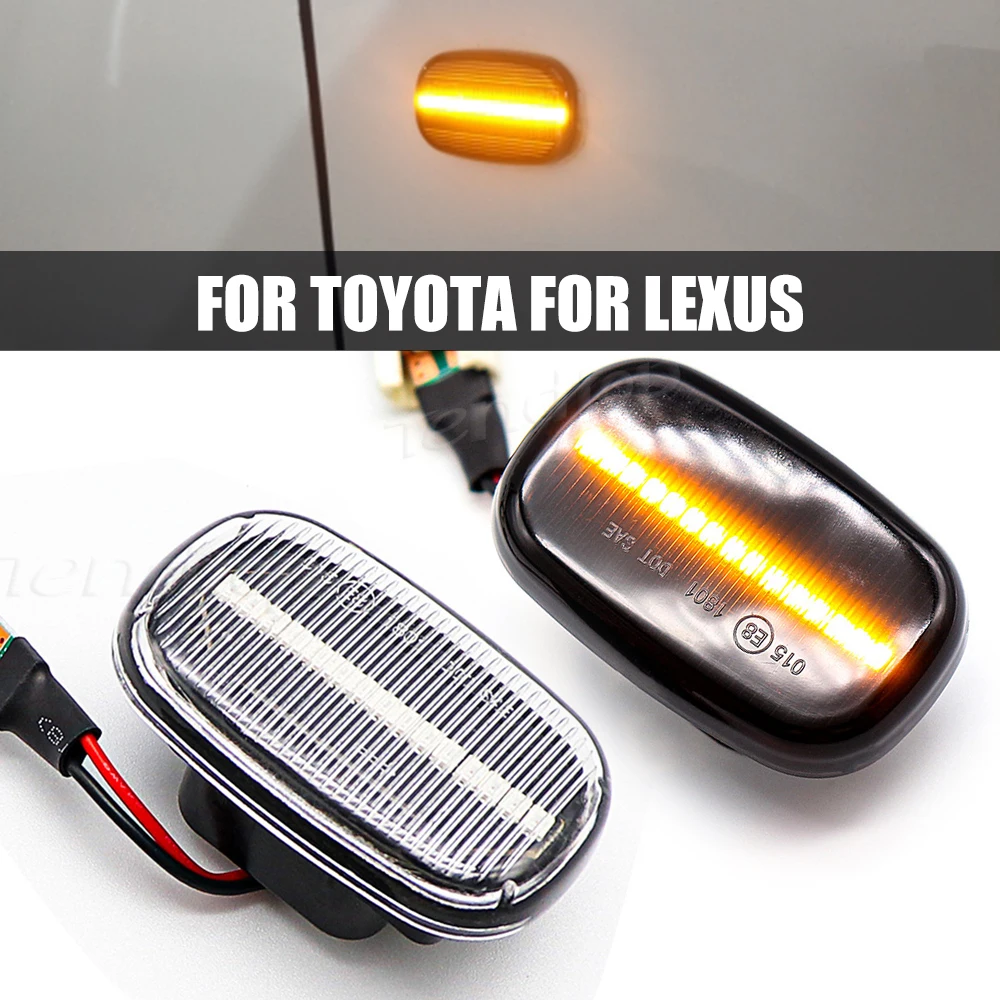 Динамические поворотники для Toyota Corolla RAV4 Prius Yaris Camry Vios Hilux Alex Avensis Celica Supra Mk4 боковые