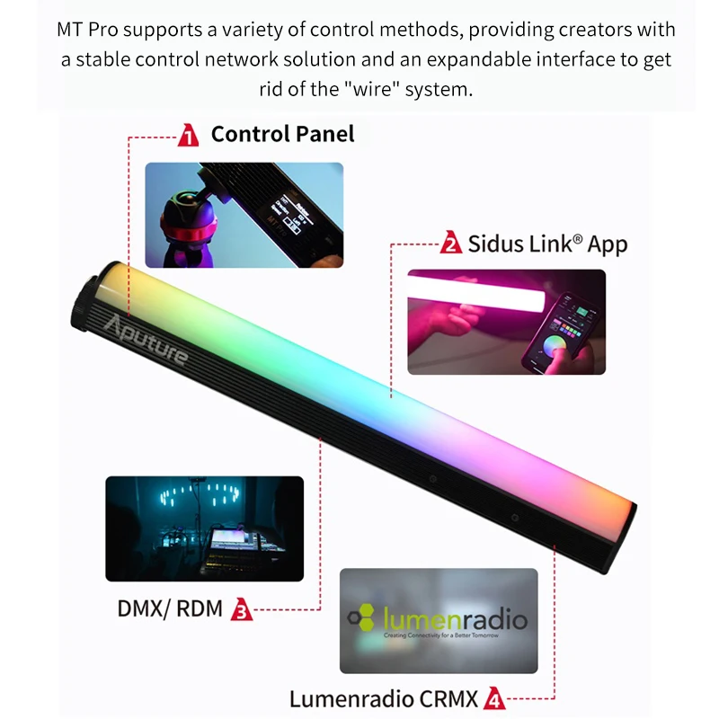 Aputure MT Pro RGB мини Светодиодная трубка светильник 7 5 Вт 2000-10000K полноцветсветильник