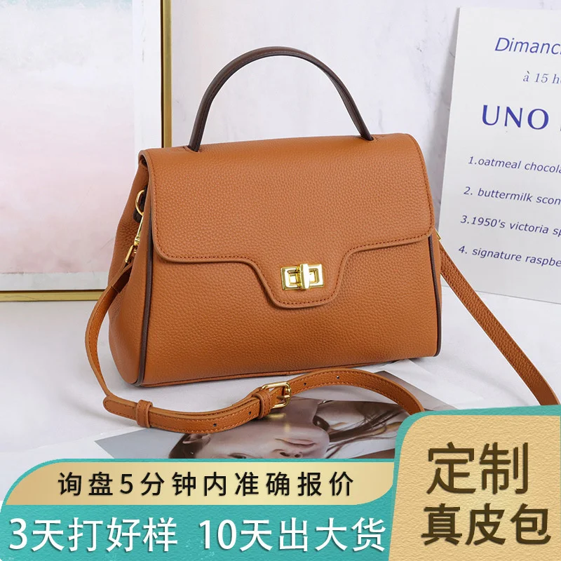 

high quality luxury brand Leather bag 2023 new top leather Commuter Bag Fashion large capacity Single Shoulder Messenger women's
