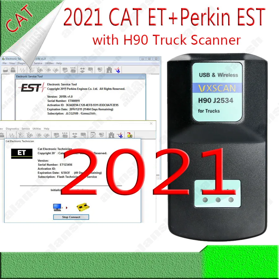 2021 Cat электронный техник ET and Perkins EST инструмент для обслуживания заводской сканер