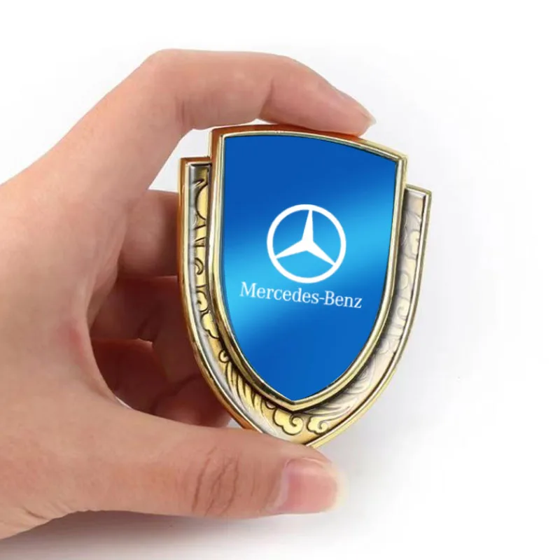 Фото 3D металлическая наклейка-эмблема на боковое крыло автомобиля для Mercedes Benz W211 W203 W204 W210 W124 AMG, аксессуары для автомобилей Benz №1