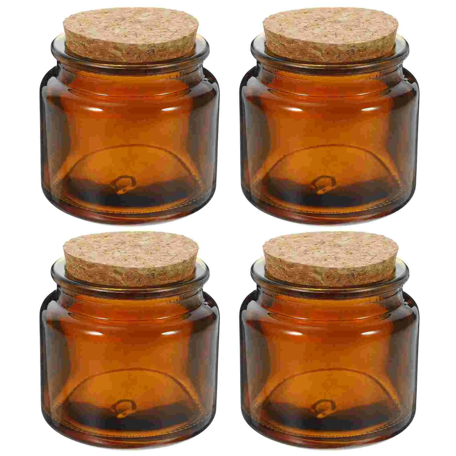 

4pcs Empty Glass Scented Holder Storage Cups DIY Craft Holder