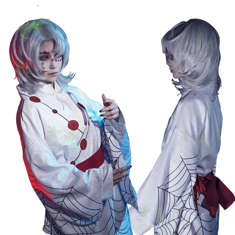 Кимоно камадо незуко для женщин косплей демона костюм Руи-паука из японского