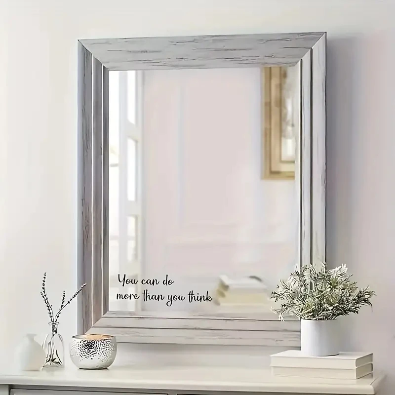 Надихающая Зеркальная Наклейка С Цитатой Черные Глянцевые Виниловые Наклейки На