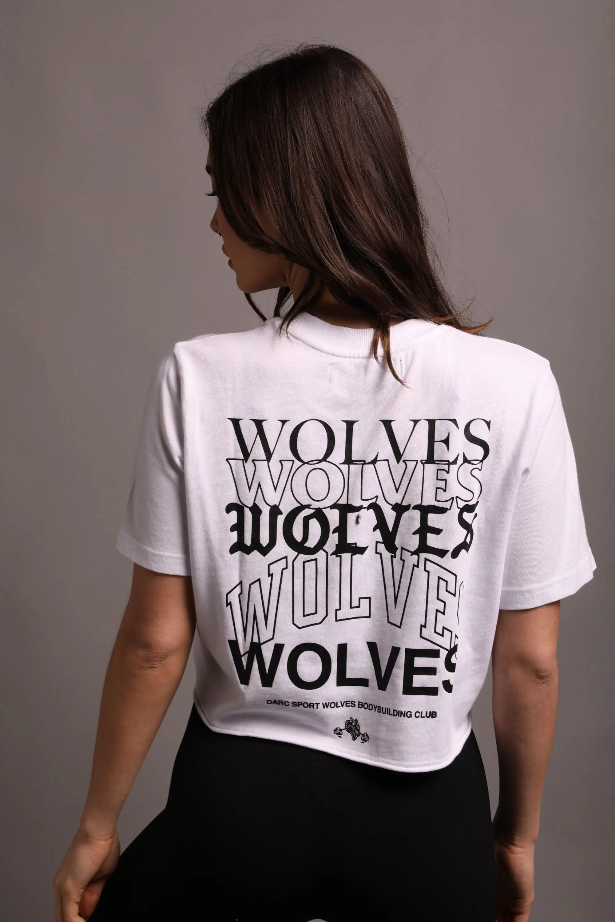 Darc Women Shirt Sports Crop Casual White Tops She T-Shirt Fitness Cropped Pure Cotton Femme Running Gym Streetwear Loose Tee