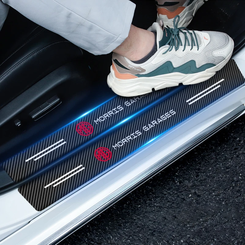 

4pcs Car Door Threshold Protection Stickers Car Styling for MG 6 350 42 550 ZT 7 ZS HS GS 3 TF 5 RX5 RX8 ZR GT Car Accessories