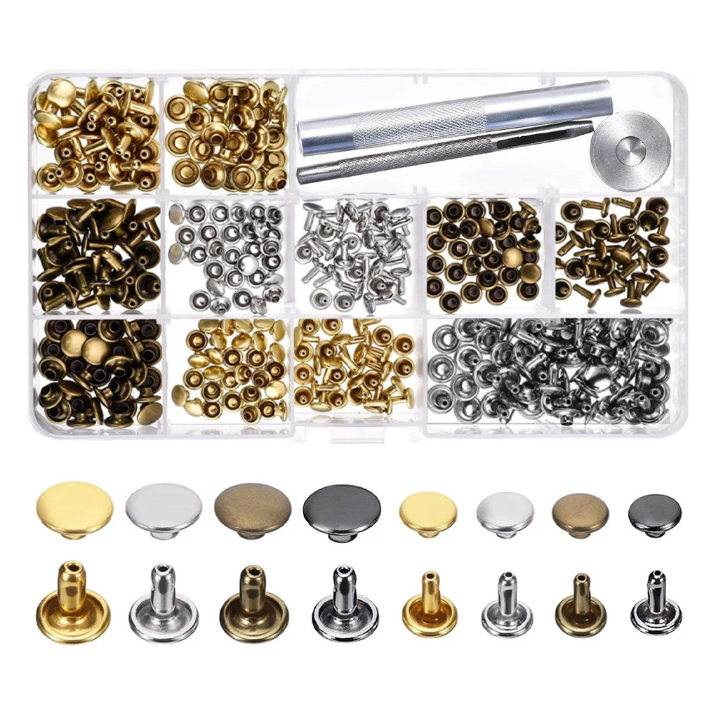 

360 Pieces Box Rivet Iron Fastener Pushpin Handicraft Professional
