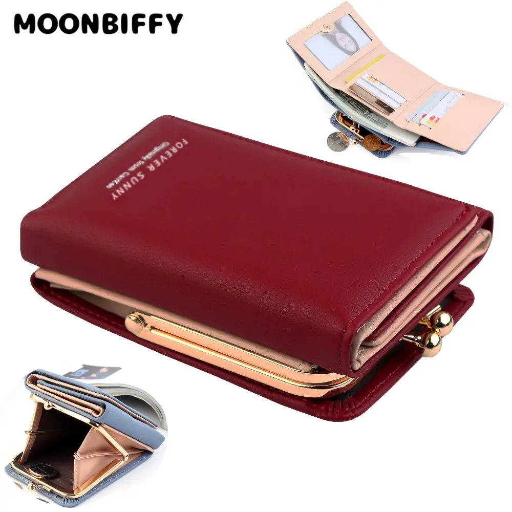 

Wallet Women 2023 Lady Short Women Wallets Crown Decorated Mini Money Purses Small Fold PU Leather Female Coin Purse Card Holder