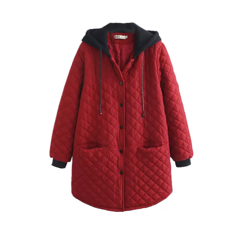 2023 Autumn and Winter New Fashion Casual Plus Size Plus Velvet Thick Warm Jacket Cotton Women's Clothing