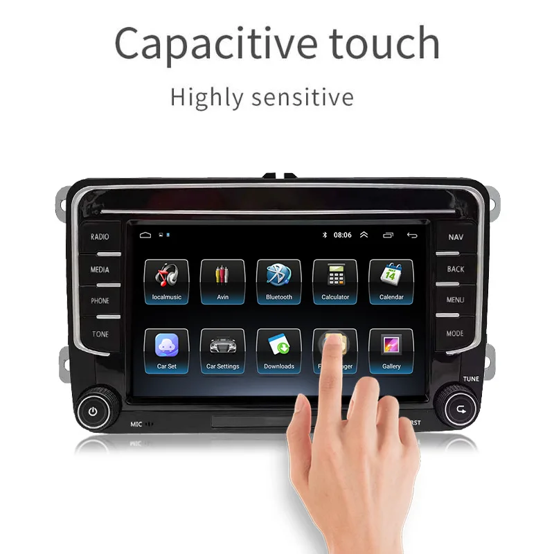 Автомагнитола Carplay мультимедийная стерео-система на Android 11 с GPS для Volkswagen Skoda Octavia