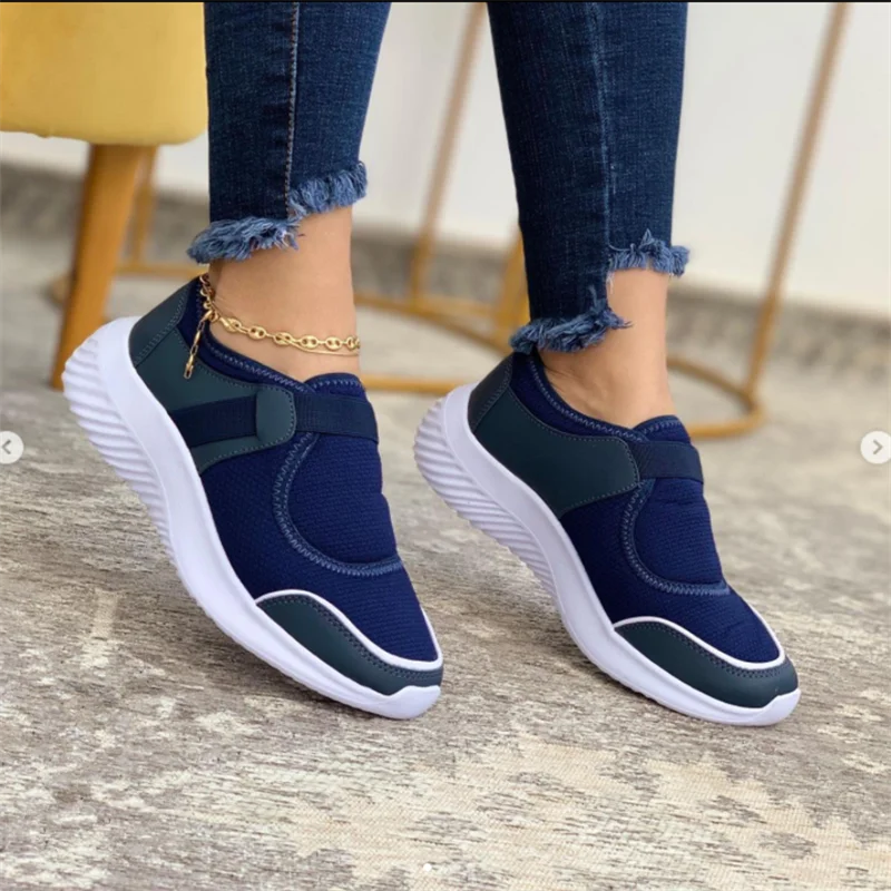

Women's Shoes Trend Fall 2022 Sneakers Fashion Mesh Walking Canvas Vulcanized Shoes Casual Wedge Slip-on Fitness Women's Loafers