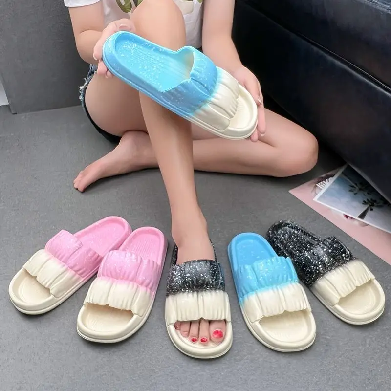 

Women Soft Sole Gradient star Slippers Summer Beach Thick Platform Slipper Sandals Women Eva Slippers for Home Flip Flops Woman