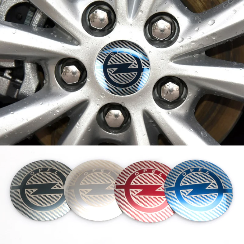 

VEHICAR 4PCS Wheel Center Hub Cap Stickers Emblems for Opel Astra Mokka Insignia Zafira Corsa Car Styling Hub Center Covers