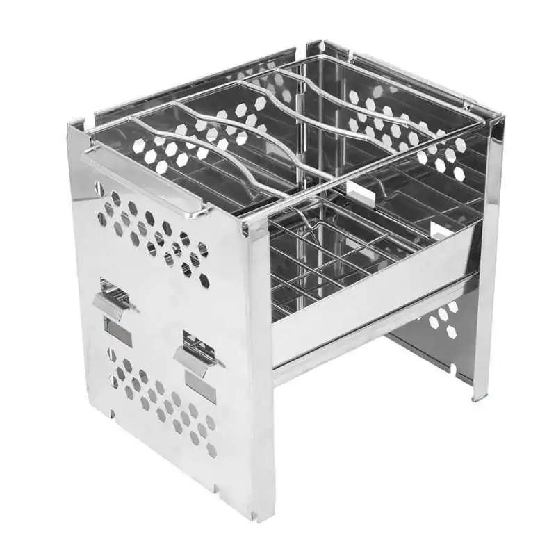 

Gas Stove BBQ Stove Versatile Stainless Steel with Board for Backpacking