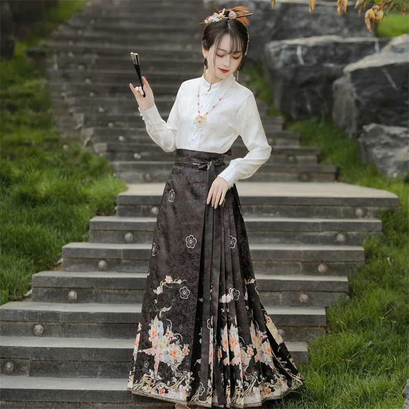 NT251 Ming Made Horse Skirt Set Hanfu для женщин 2024 новый китайский стиль повседневная одежда
