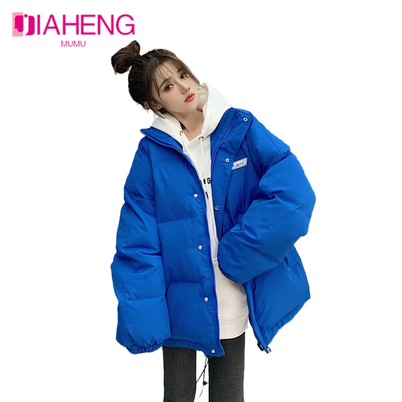 JIAHENG MUMU Down Jackets Women's Winter 2022 Casual Loose Warm Solid Parkas Coat Female Sports Style Thick Padded Outwear S-XL