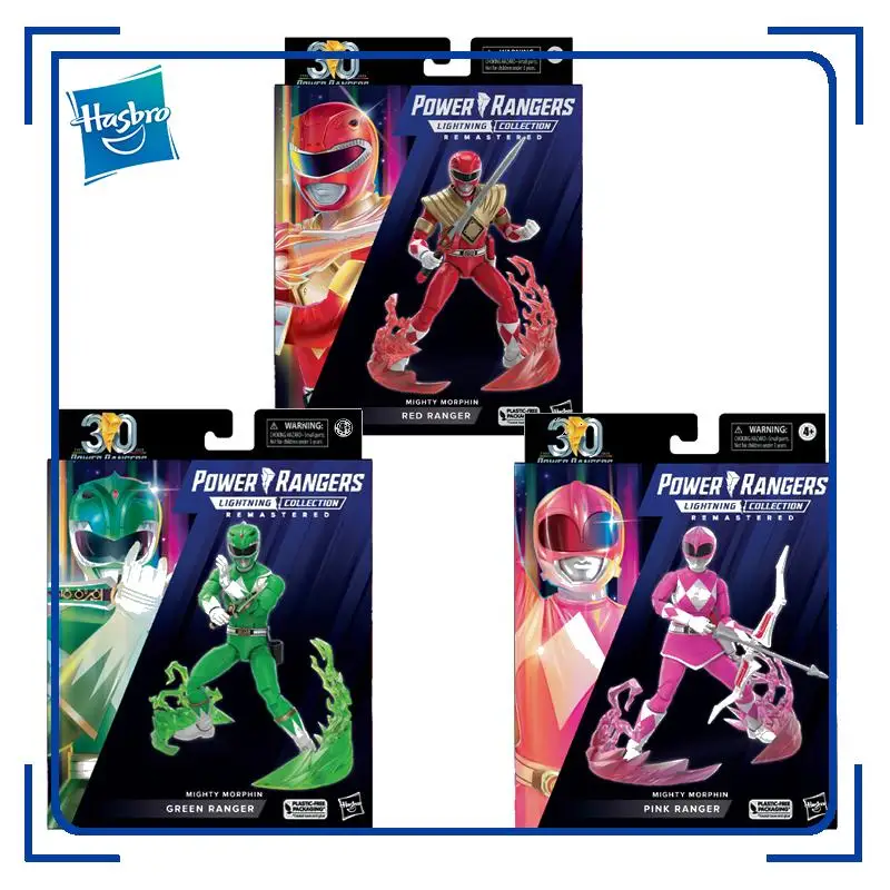 

Hasbro Power Rangers Lightning Collection Celebrate 30 Years Remastered Mighty Morphin Green /red /pink Ranger Figure In Stock!