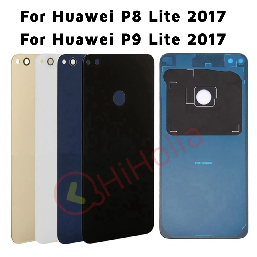 Крышка батарейного отсека для Huawei P9 Lite 2017 Задняя стеклянная панель задняя крышка